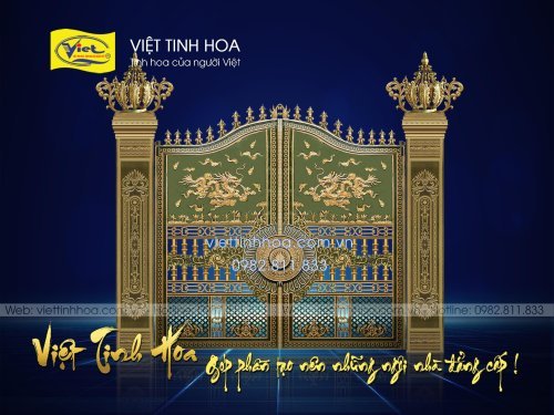 10+ Mẫu cổng nhôm đúc biệt thự đẹp – Sang trọng tại Đồng Nai
