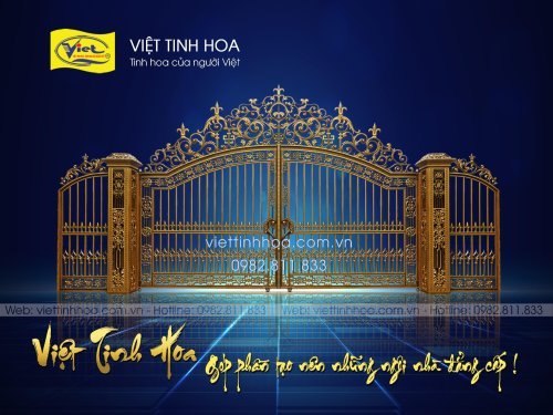 Nhận thi công cổng nhôm đúc biệt thự chất lượng tại Đồng Nai 
