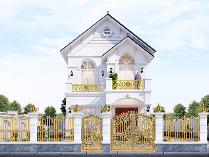 Thiết kế cổng biệt thự LONG LÂN QUI PHỤNG