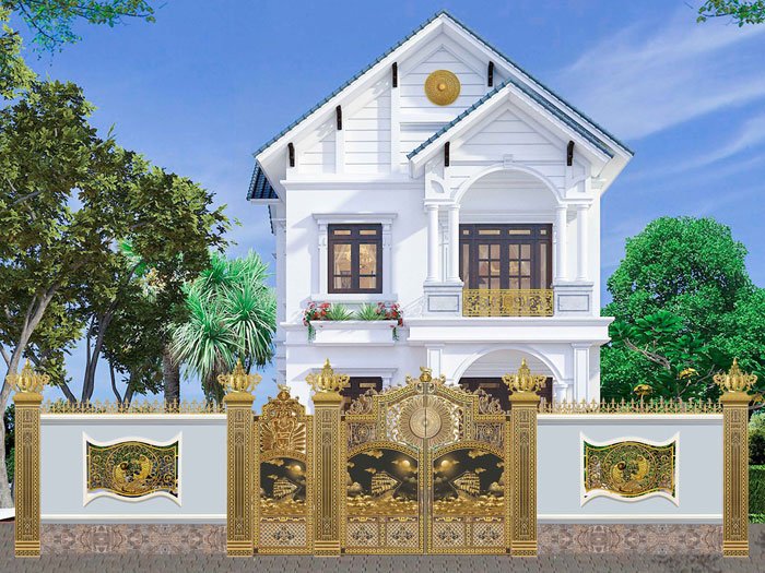 Thiết kế cổng biệt thự Thuận Buồm Xuôi Gió